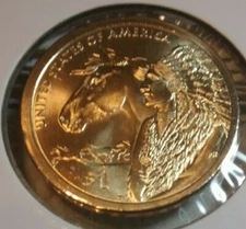 2012 Native American Sacagawea D Dollar - BU - Uncirculated - Horse & Indian