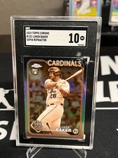 2024 Topps Chrome - Sepia Refractor #132 Luken Baker (RC) SGC 10 GEM MINT