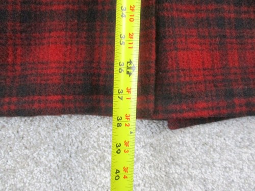 Vintage J Peterman Wool Coat Mens Extra Large Red Plaid Tartan 630 Mackinaw EUC - Picture 13 of 15