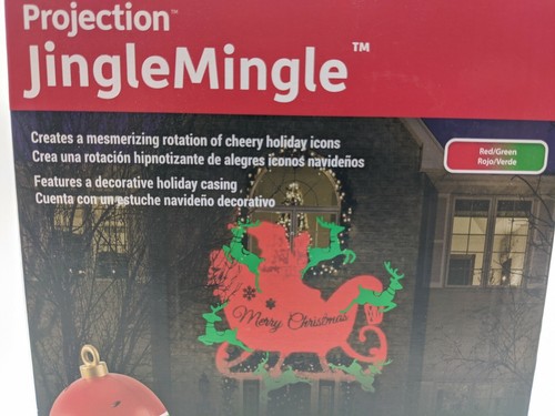 Gemmy -Christmas Projection Jingle Mingle "Merry Christmas Santa" Red/Green LED - Picture 2 of 4