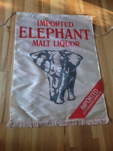 New NOS 30x41 Carlsburg Elephant Malt Liquor Beer Banner Sign Copenhagen - Picture 4 of 6