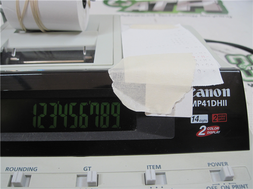 Canon MP41DHII Printing Calculator Dual-Color Display | w/ Power Adapter - Picture 3 of 6