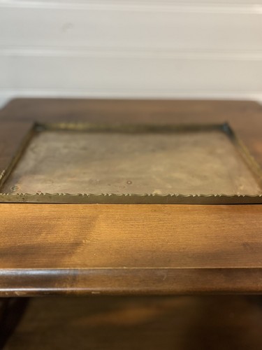 Antique CHINESE Paktong BRASS COPPER O pium Smoking QING TEA ETCHED TRAY - Picture 6 of 7