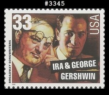 USA3 #3345 MNH Broadway songwriters Ira & George Gershwin