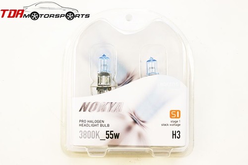 NOKYA Halogen Light Bulbs H3 Super White 3800K S1 55W - Picture 1 of 5