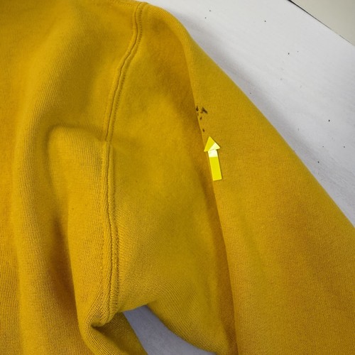 NASA Space Shuttle Youth Sz XL Yellow Long Sleeve Homemade Patch Hooded Pullover - Picture 6 of 8