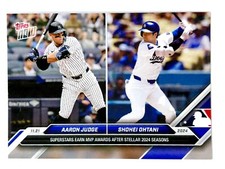 2024 Topps Now -Shohei OHTANI Aaron JUDGE #OS-JO - NL-AL MVPs Dodgers Yankees