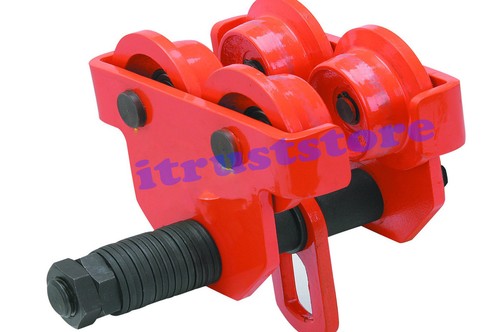 1 TON STEEL I-BEAM PUSH BEAM TRACK ROLLER TROLLEY FOR OVERHEAD GARAGE HOIST - Picture 3 of 3