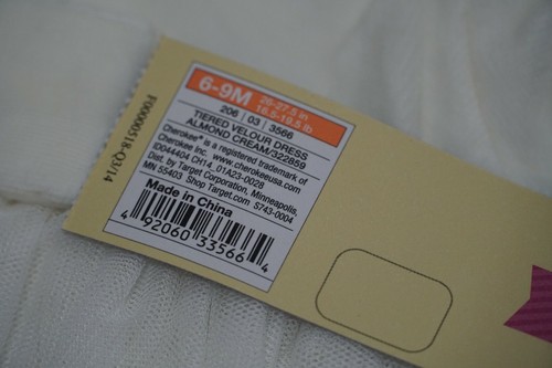 Cherokee Ivory Ruffle Dress Size 6-9 Months NWT - Picture 4 of 5