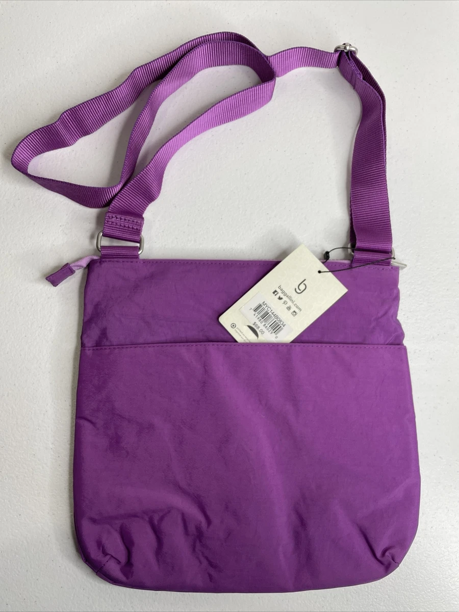 Baggallini Yosemite Crossbody Purple Handbag Nylon Triple Zip Purse NWT $68  Valu | eBay