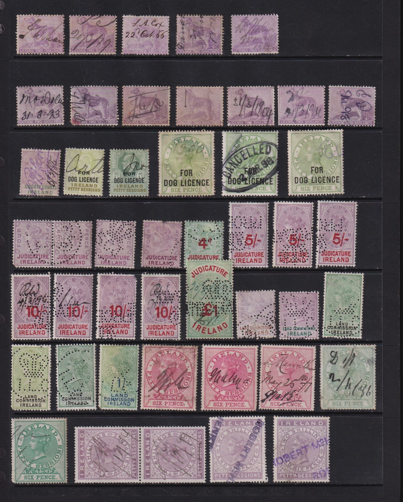 Great Britain 46 Old revenue stamps for use in Ireland eBay