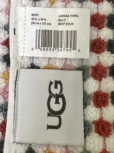 UGG LARISSA 2 Bath 2 Hand 2 Tip Towels MULTI / FALL LEAF & WHITE / ROSE CLOUD - Picture 6 of 37
