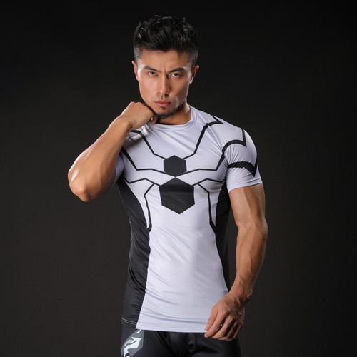 Hombre Superhero Spiderman Camiseta Compresión Manga Corta Gimnasio Deporte Jersey Casual - Imagen 24 de 32