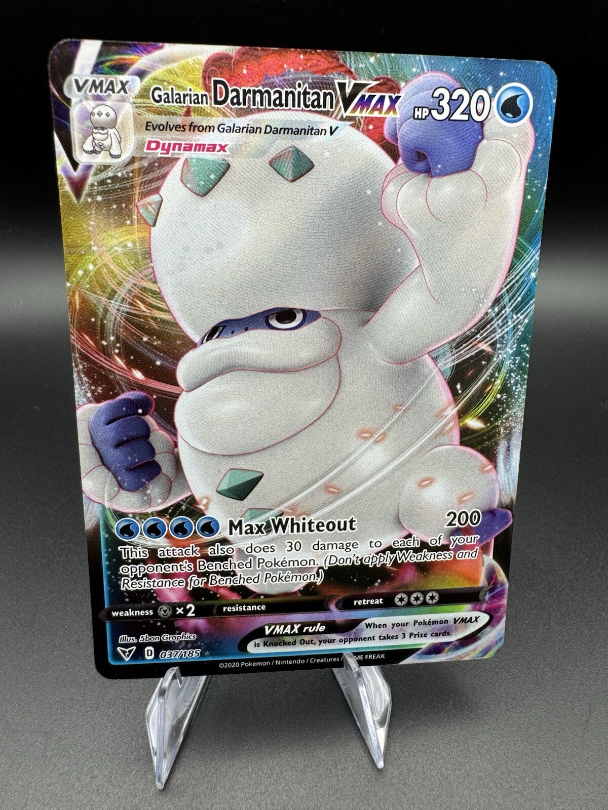Pokémon TCG Galarian Darmanitan VMAX Vivid Voltage 037/185 Holo Ultra Rare NM