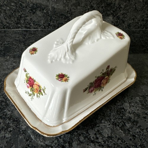 Royal Albert Old Country Roses Rare Lidded Cheese / Butter Lidded Dish . 1st NEW - Picture 15 of 17