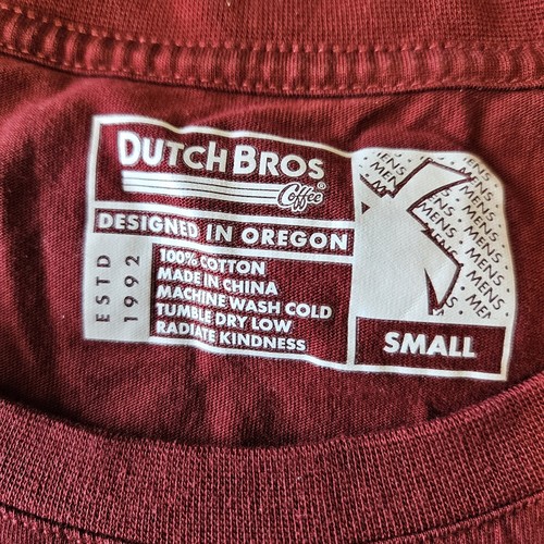 Dutch Brothers Get Up Early, Stay Up Late, Change The World T-shirt Small - Bild 3 von 5