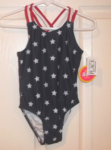 CHILDRENS PLACE~GIRLS 1 piece Patriotic Bathing Suit~12 18 24 months 2T Swim USA - Picture 7 of 24
