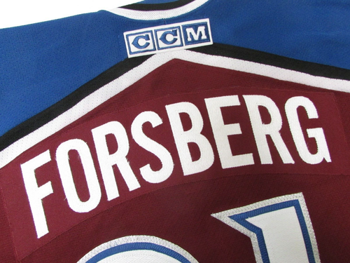 PETER FORSBERG COLORADO AVALANCHE VINTAGE CCM HOCKEY JERSEY SIZE XL - Picture 3 of 5
