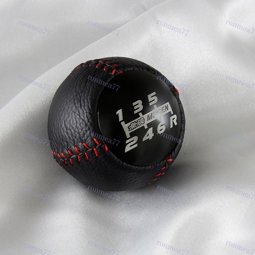 Black PVC Leather Mugen shift knob 6 Speed for HONDA CRZ S2000 FA5 FG2 SI ACCORD - Bild 1 von 7