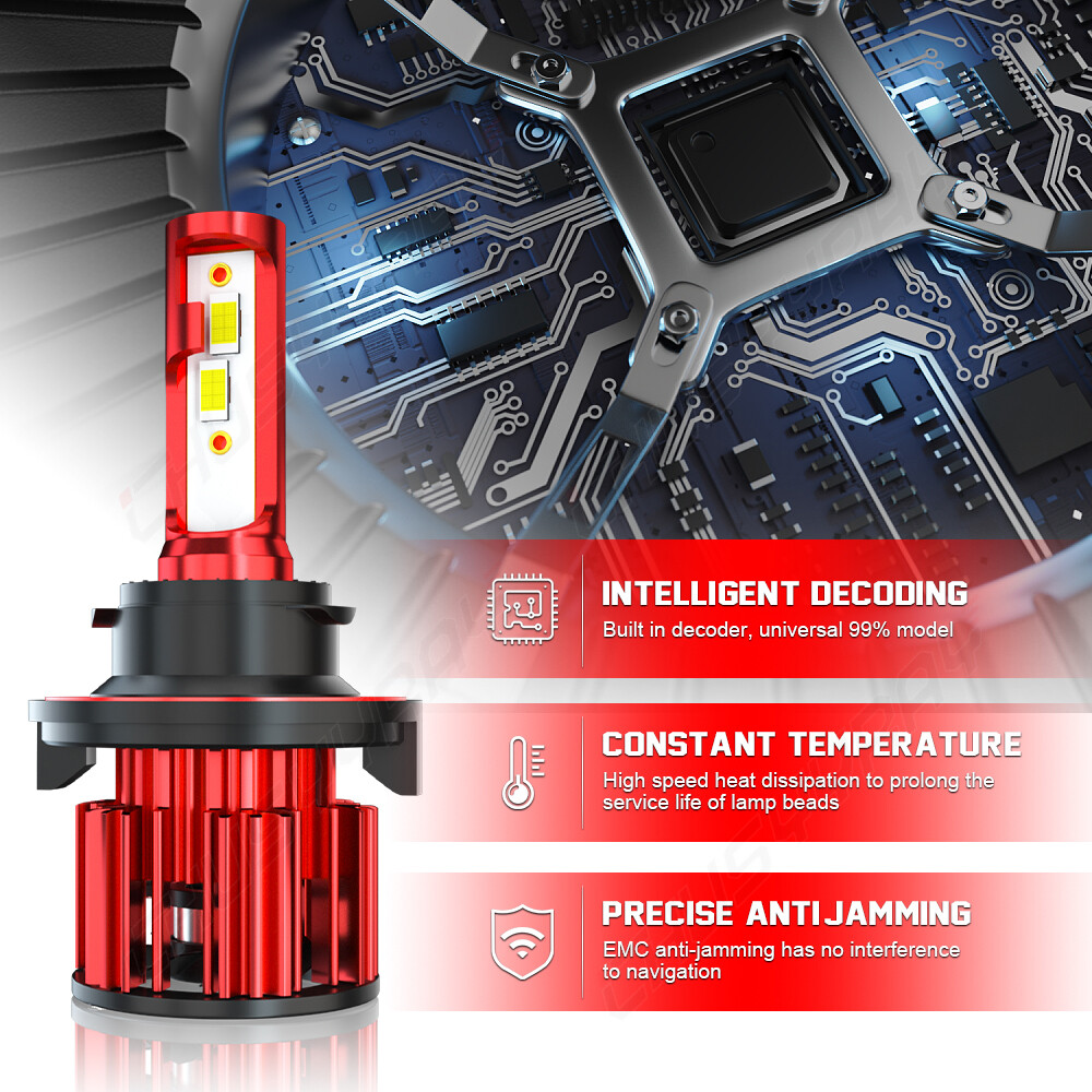 N 9008 Led Headlight Bulbs SLK-Lights PREMIUM (BLACK) RZR LED