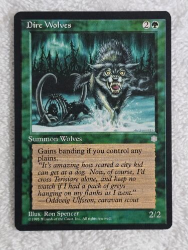 MTG Dire Wolves - Ice Age (ICE) 1995 Magic the Gathering Card Near Mint