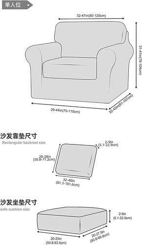 Velvet Stretch Sofa Cover Soft Chair Loveseat Couch Slipcover With Cushion Cover - Picture 33 of 120