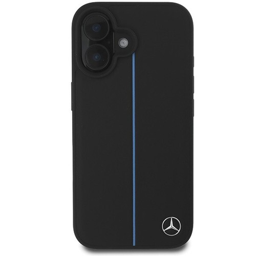 Coque Mercedes en cuir PU Rigide pour Apple iPhone 16 6.1 - noir - Imagen 3 de 4