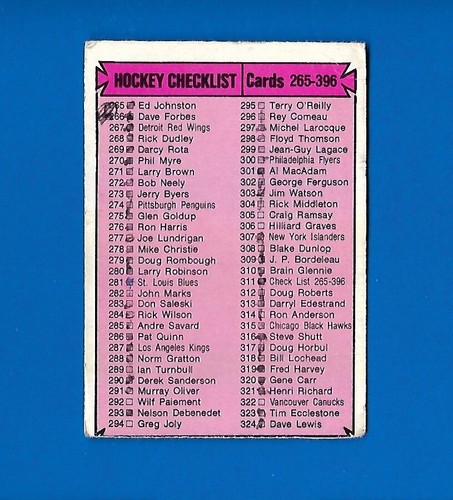 1974-75 OPC 74-75 O PEE CHEE NHL HOCKEY CARD 265-396 & TEAM CHECKLIST SEE LIST - Picture 112 of 303