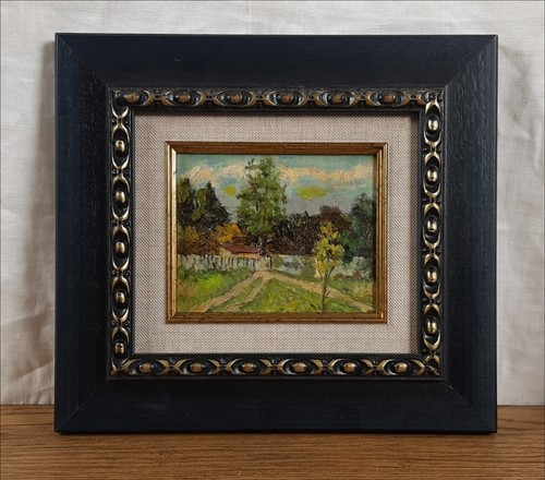 Original oil painting, Ukrainian artist, Landscape, Green Landscape - Bild 1 von 7