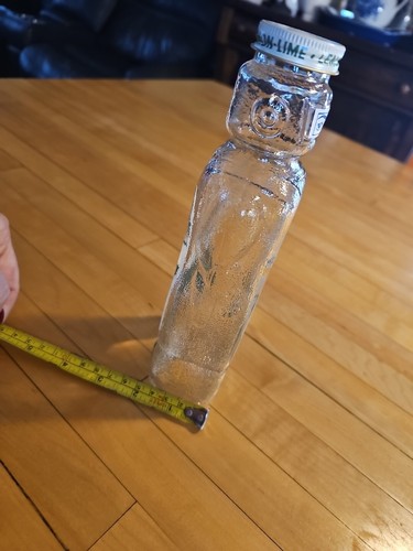 VINTAGE spaceman GALAXY SYRUP SPACE BOMBARDIER GREEN  BOTTLE - Picture 8 of 8