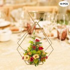 New Geometric Metal Flower Stands 10pcs Golden Vases Wedding Centerpieces Gifts