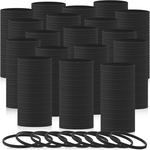 Liliful 400 Pcs Silicone Wristbands Solid Color Silicone Bracelets Blank Rubber - Picture 12 of 12