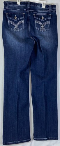Cato Premium Women's Size 14 34x33 Bootcut Leg Medium Wash Stretch Denim Jeans - Picture 6 of 11