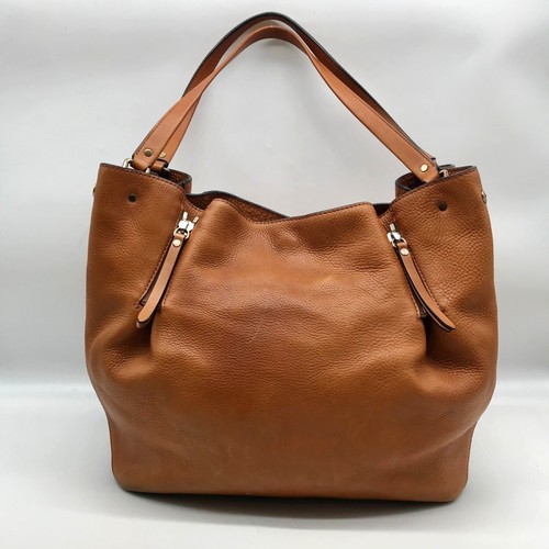 Burberry Brown Pebbled Leather Maidstone Brit Tote Bag - Picture 2 of 10