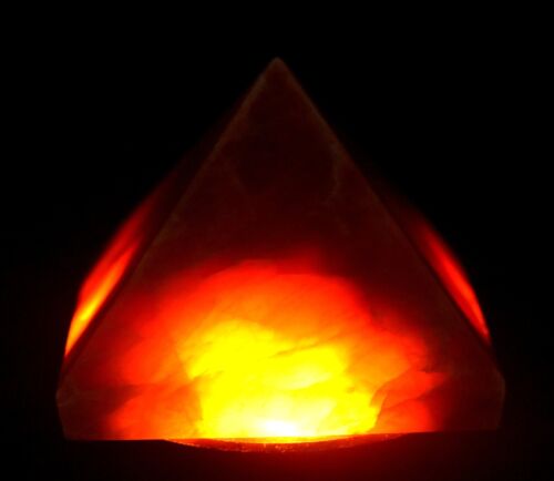 2" 115g Orange Peach Moonstone Pyramid Polished Natural Feldspar Mineral - India - Picture 2 of 5