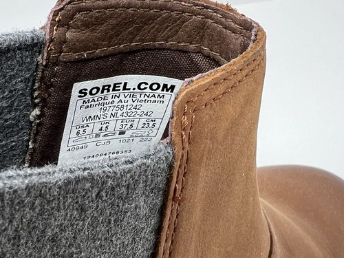 Sorel Emelie II Chelsea WP Stiefel Damen 6,5 Braun Bootie Wasserdicht Neu - Bild 8 von 10