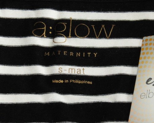 PEQUEÑO Top de Maternidad NUEVO Blusa Negra Manga Codo Brillante Rayas 4 6 Kohls Camisa - Imagen 10 de 12