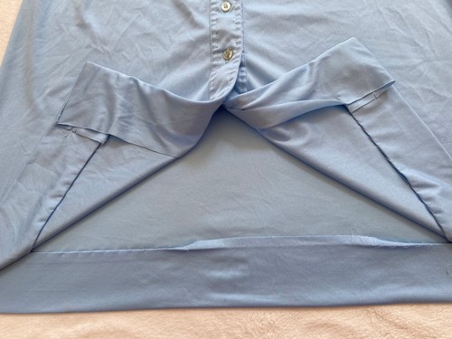 Vtg 60s 70s Roberto Firenze Sz 14 M ? Maxi Long Belted Dress Baby Blue Tuxedo - Picture 11 of 12