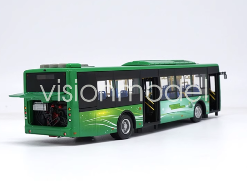 1/42 Scale For YuTong City Bus Model ZK6125CHEVPG4 Diecast Bus Hybrid Green Bus - Picture 7 of 7