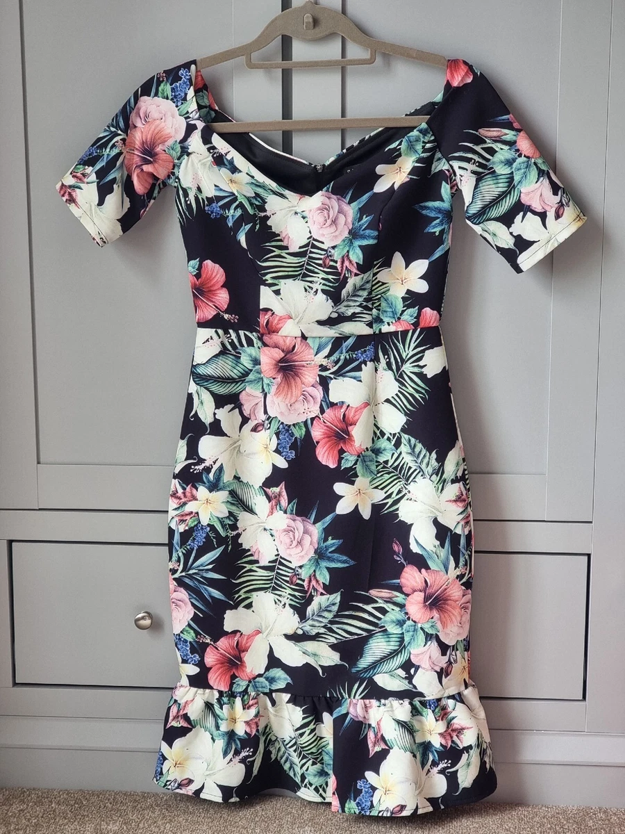 Paper Doll Dress Size 6 Botanical Jungle Leaves exotic flowers