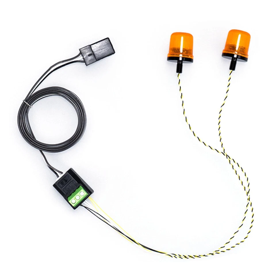 3V Kunststoff 360°Drehbares Warnlicht für DIY TAMIYA 1/14 RC Bagger Dozer - Bild 2 von 4