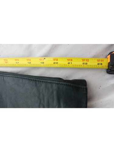 Womens Leather Trench Coat Green M-L-XL? Long SOFT Lambskin Vintage 80s 90s Rare - Picture 12 of 19