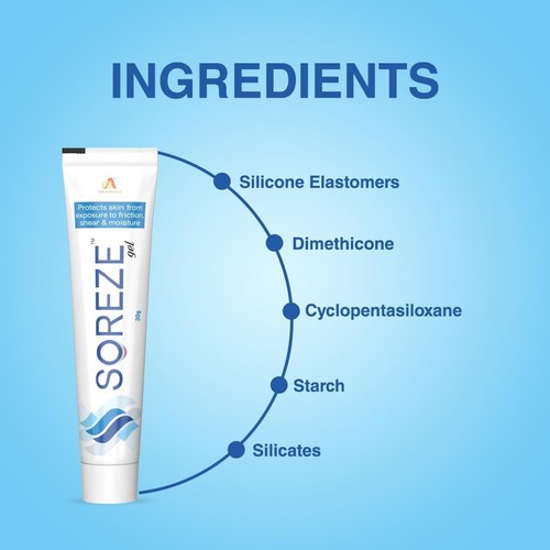Soreze Gel, Bed Sores Prevention Gel, Skin Protectant Gel, Silicone Barrier30 GM - Picture 3 of 5