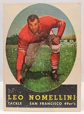 1958 Topps #89 Leo Nomellini San Francisco 49ers Will Combin Ship No Creases 