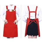 Korean Traditional Style Hanbok Dress Cooking Craft Kitchen Apron Red type 1