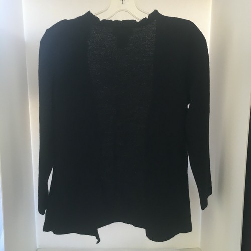 Cardigan maglione donna Talbots vintage M nero manica 3/4 - Foto 5 di 8