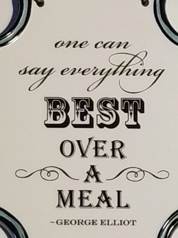 Letrero de placa de pared de cocina Grassland Road George Elliot "Dilo mejor sobre una comida" Foto 2 de 4