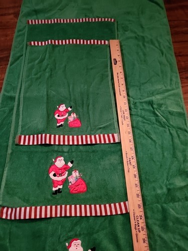Santa 3 Pc. Martha Stewart Bath & Hand Towel & Washcloth Nice See Photos Descrip - Picture 14 of 18