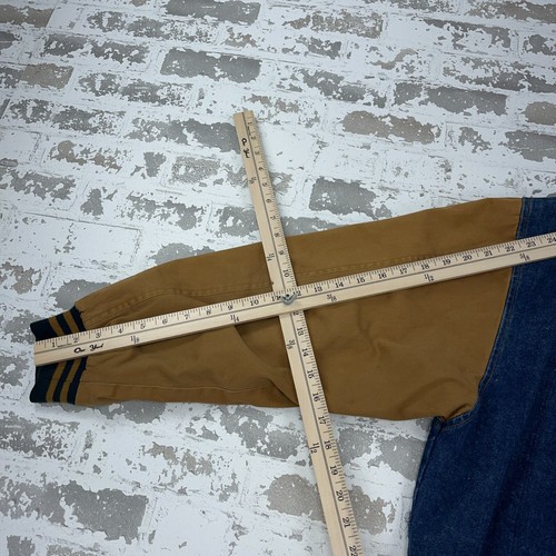 Giacca Vintage Skoal Bandit Uomo Grande Blu Tan Denim Jeans Varsity Racing Team - Foto 12 di 14