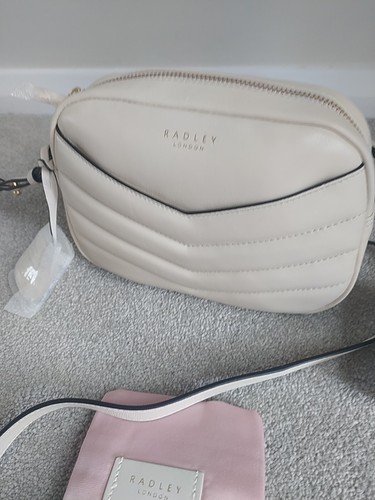 RADLEY LONDON GORDON ROAD IVORY QUILTED LEATHER CROSSBODY HANDBAG RRp £179 - Picture 2 of 14